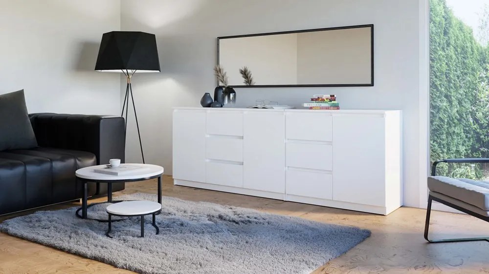 Set 2ks. komôd Cervantina 1 (biela). Akcia -19%. Vlastná spoľahlivá doprava až k Vám domov. 1132871
