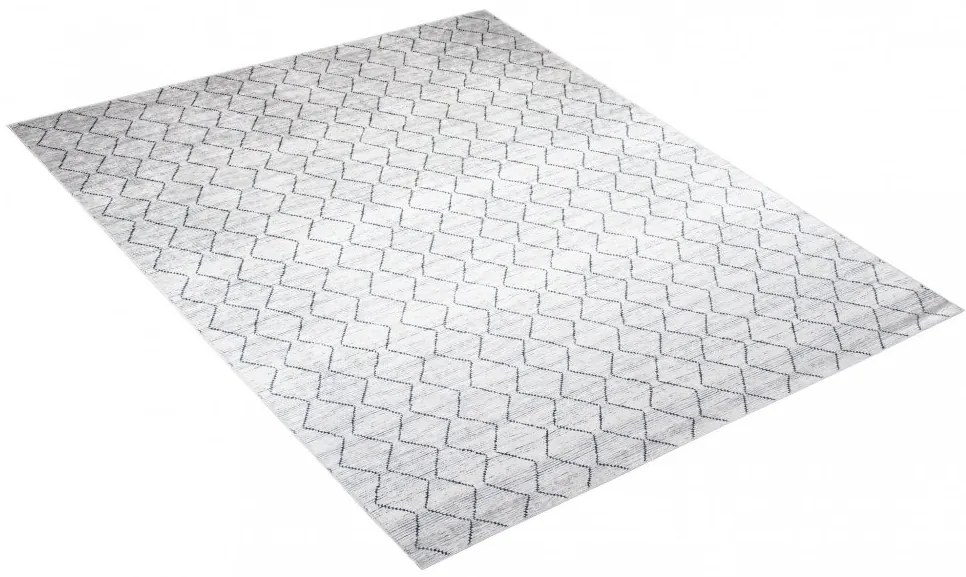 Svetlý sivý moderný koberec s jednoduchým vzorom Šírka: 80 cm | Dĺžka: 150 cm