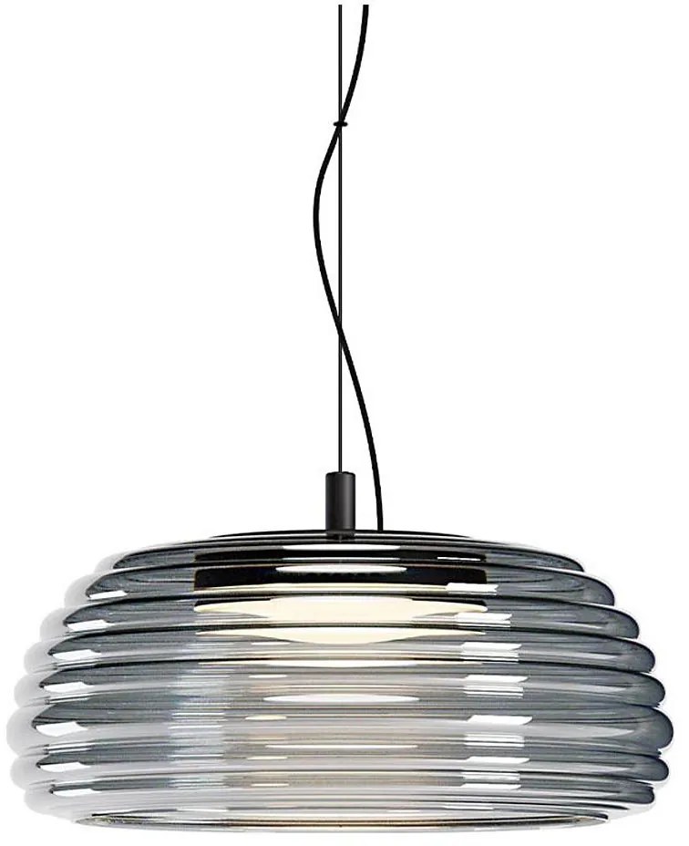 Redo 01-4543 - LED Stmievateľný luster na lanku ONDULA LED/16W/230V čierna/dymová