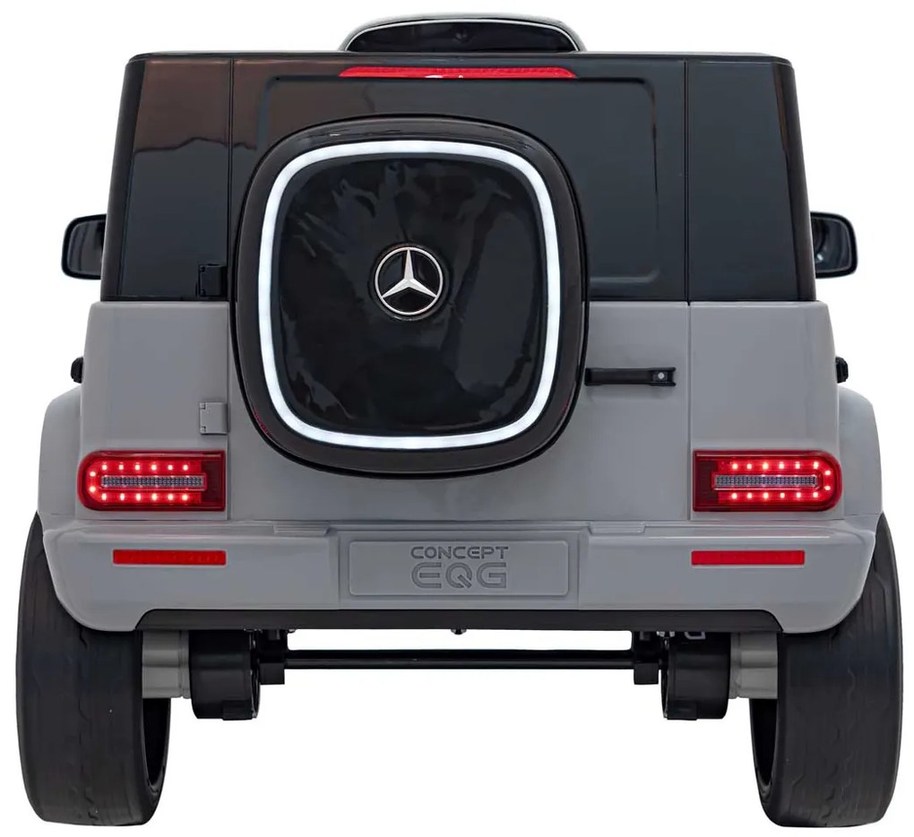 Detské autíčko s elektrickým pohonom 4x4 Mercedes Benz EQG - strieborné