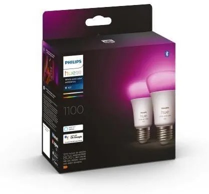 PHILIPS HUE Múdra LED stmievateľná žiarovka HUE s funkciou RGB, E27, A60, 9W, 1100lm, teplá biela-studená biela,