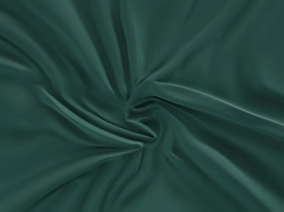 Saténové prestieradlo s gumou tmavo zelené 140x200 cm