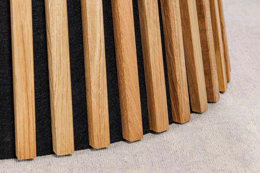 Dizajnový jedálenský stôl okrúhly Wadeline 120 cm prírodný dub