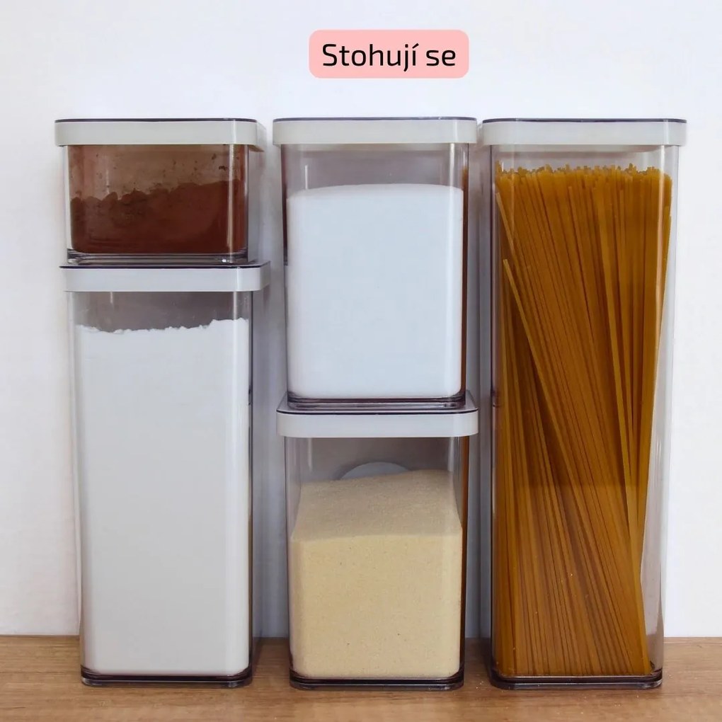 Dóza na potraviny 3,2l Rotho Loft - JUMBO, biela