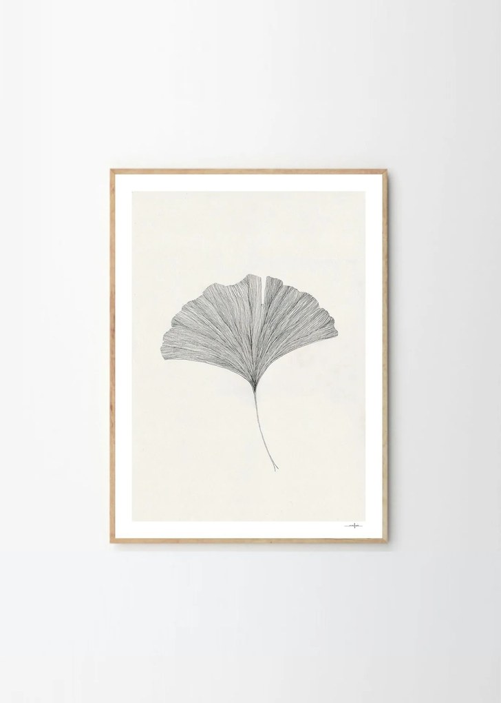 THE POSTER CLUB Autorský plagát Ginkgo Leaf by Ana Frois A4