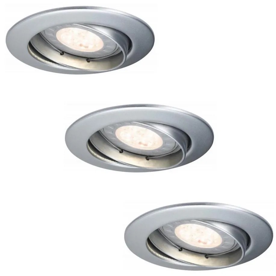 Paulmann 92516 - SADA 3x LED GU10/3,5W kúpeľňové podhľadové svietidlo 230V