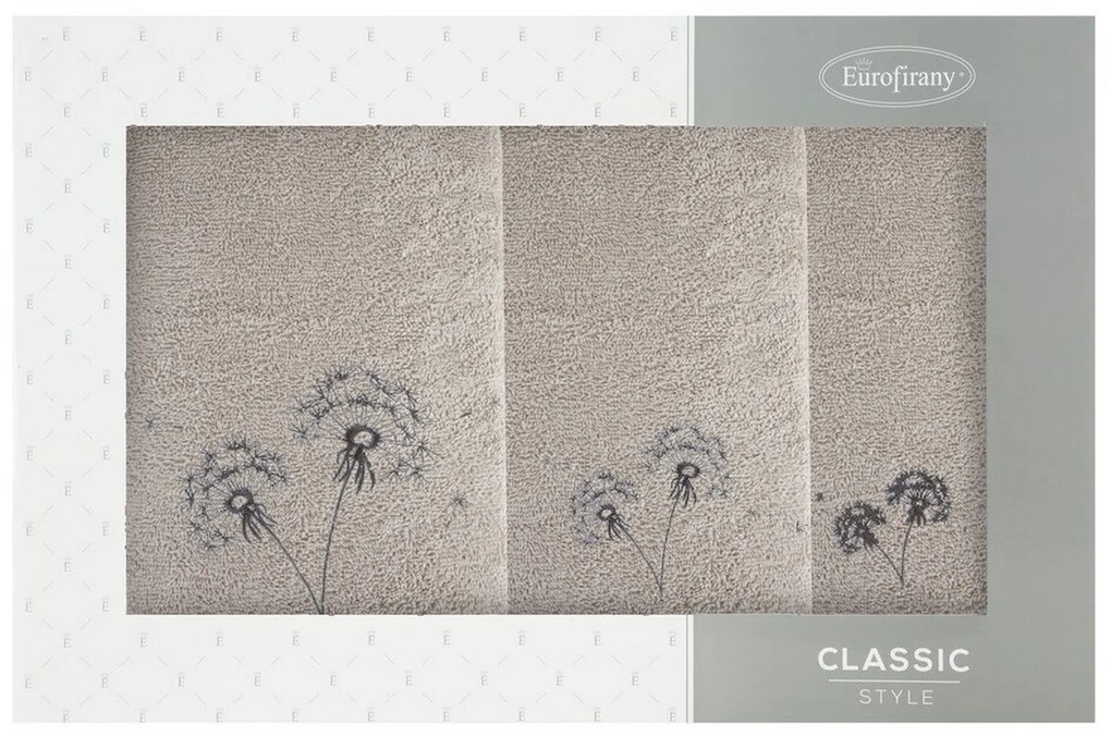 FROTÉ UTERÁK MOLI3 SADA 1KS 30X50 CM, 1KS 50X90 CM, 1KS 70X140 CM BÉŽOVÁ