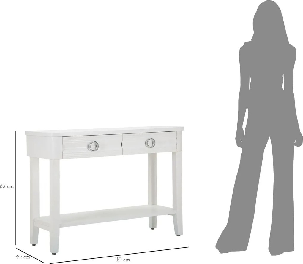 Konzolový stolík Shine 110 cm biely
