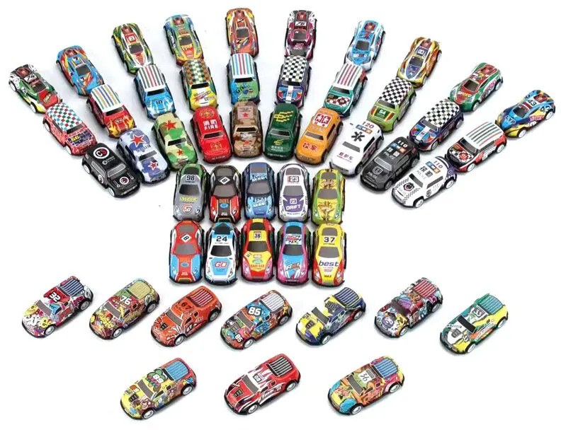 LEAN TOYS Sada farebných vozidiel s pohonom - 25 kusov