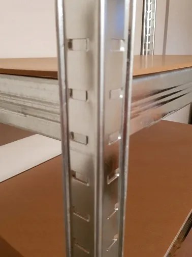 JAKS KOVOVÝ BEZSKRUTKOVÝ REGÁL POZINK 180x90x40 CM, NOSNOSŤ 875 kg
