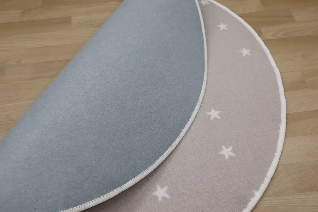 Vopi koberce Kusový detský koberec Hviezdičky ružové kruh - 80x80 (priemer) kruh cm