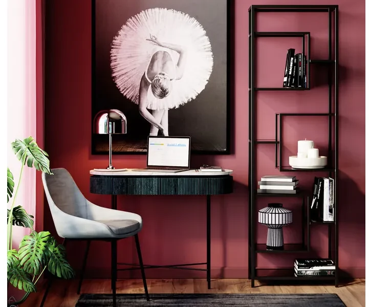 Loft policový regál čierny 195x60 cm
