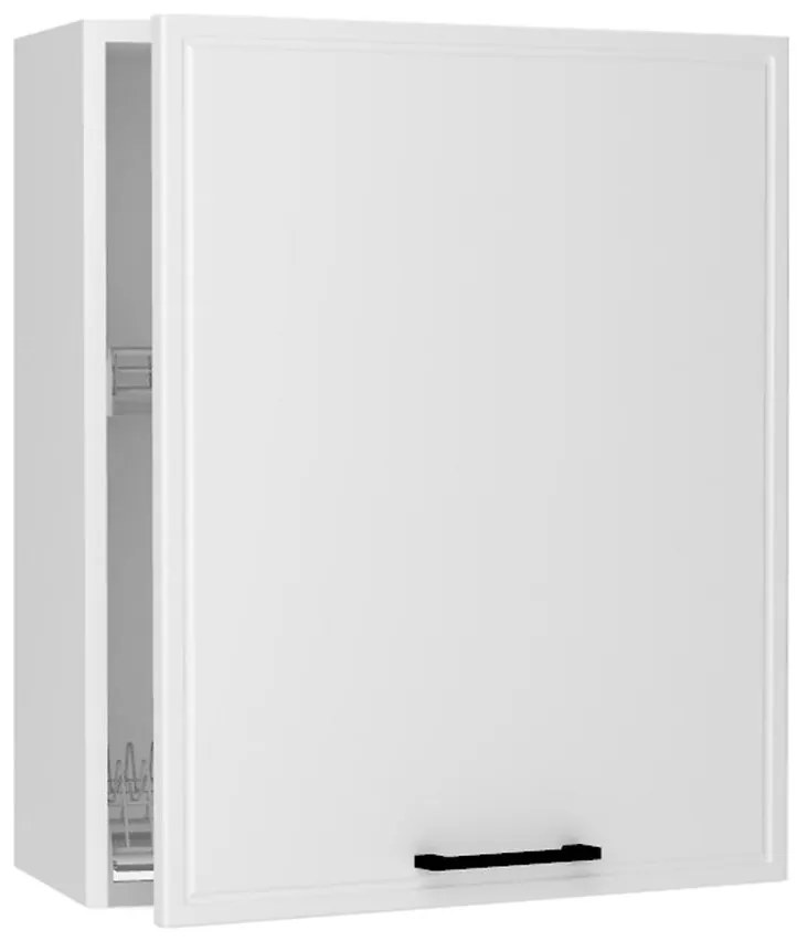 Kuchynské skrinka Emily W60su Alu biely hrášok mat