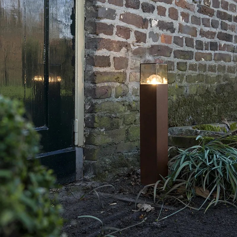 Priemyselná vonkajšia stojaca lampa hrdzavohnedá 50 cm IP44 - Denmark