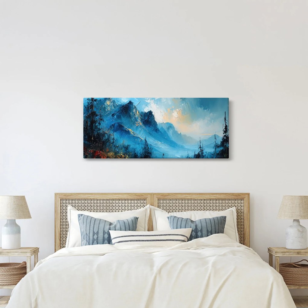 Obraz - Maľba hôr (120x50 cm)