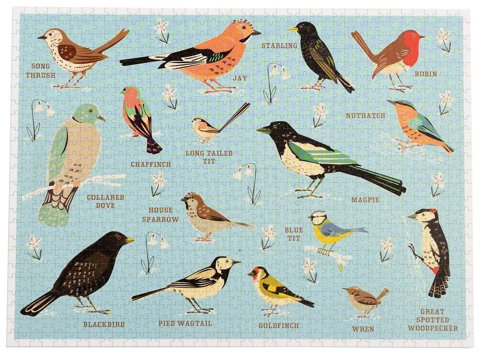Puzzle (počet dielikov 1000) Garden Birds – Rex London