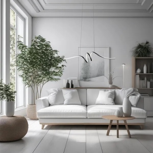 LED Luster na lanku LOOP LED/28W/230V čierna