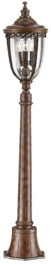 Feiss FE-EB4-M-BRB - Vonkajšia lampa ENGLISH BRIDLE 3xE14/60W/230V IP44