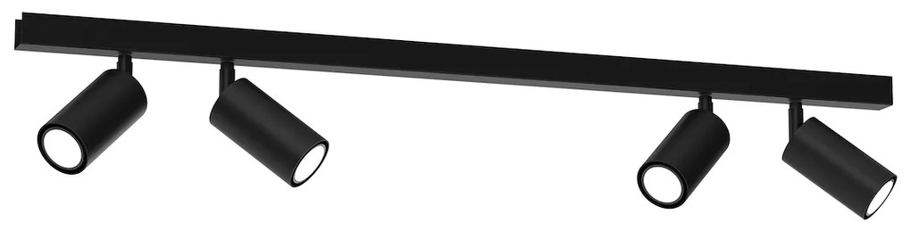 Bodové svietidlo Hudson, 4x čierne kovové tienidlo, b