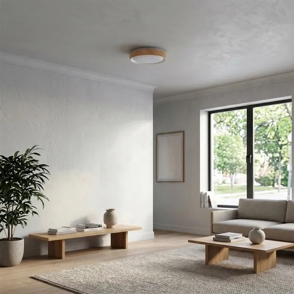 BRILAGI - LED stropné svietidlo FLOCO LED/24W/230V priemer 30 cm drevené/biele