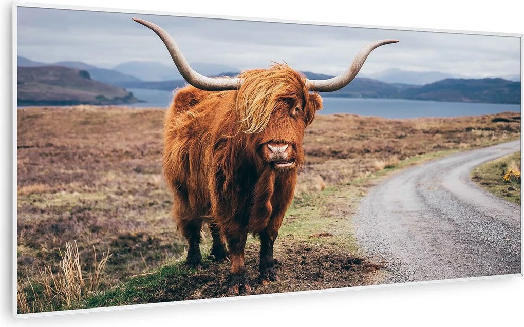 Klarstein Wonderwall Air Art Smart, infračervený ohrievač, 120 x 60 cm, 700 W, krava