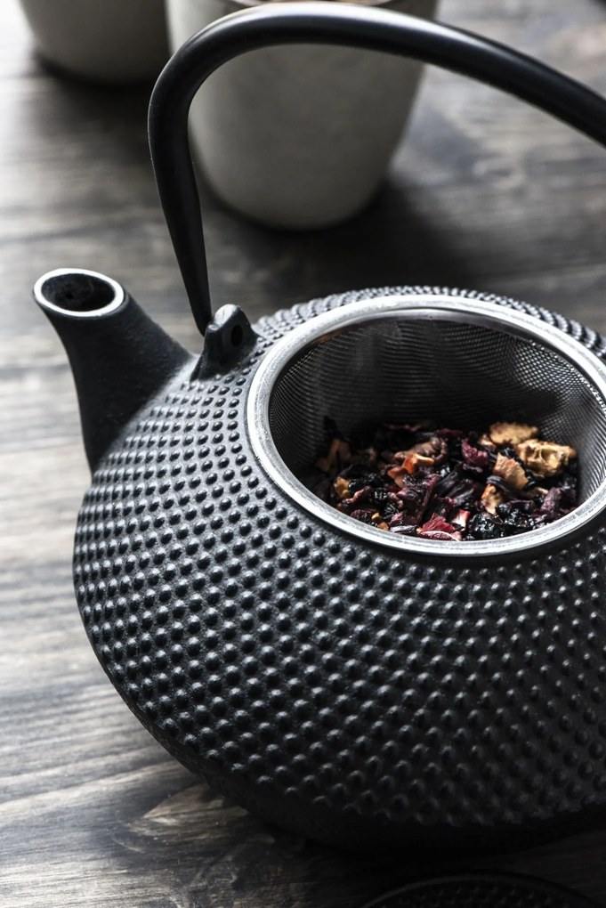 Ib Laursen Liatinová čajová kanva Black 1,2 l