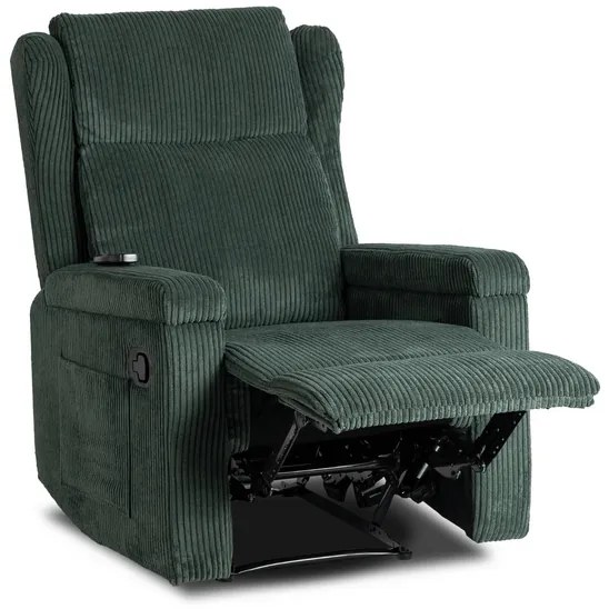 Masážne kreslo ANDREA, zelený menčester