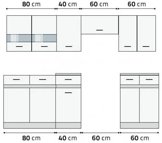 Kuchyňa BRW Junona line 240 cm (dub delano jasny). Vlastná spoľahlivá doprava až k Vám domov. 1044975