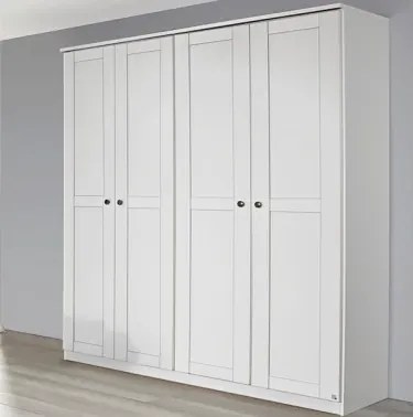 Šatníková skriňa Rosenheim, 181 cm, biela%