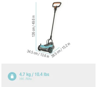Aku kosačka Gardena HandyMower 22/18V P4A set vr. 1 ks aku a nabíjačky