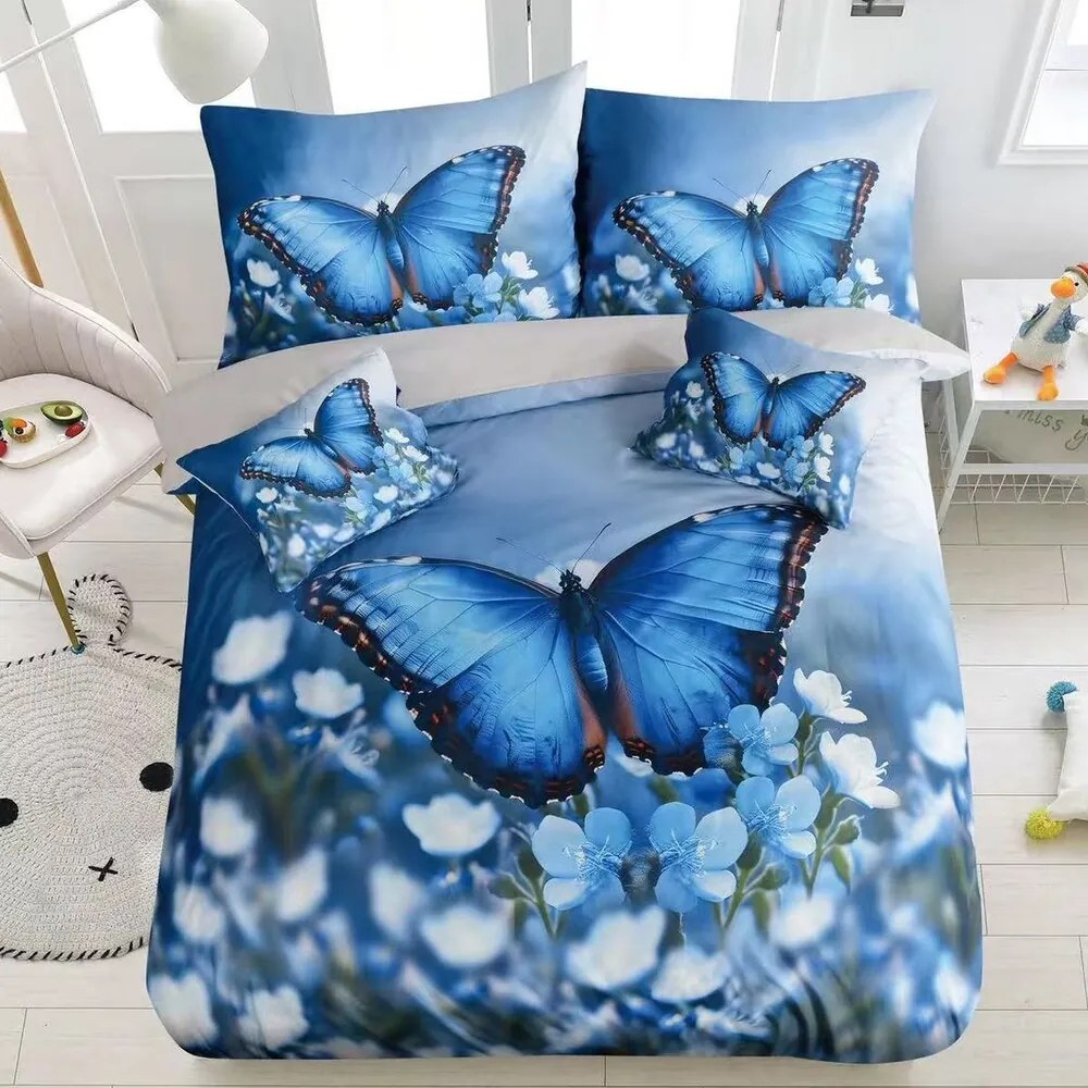 Obliečky BUTTY BLUE 3-dielna sada 140x200 cm