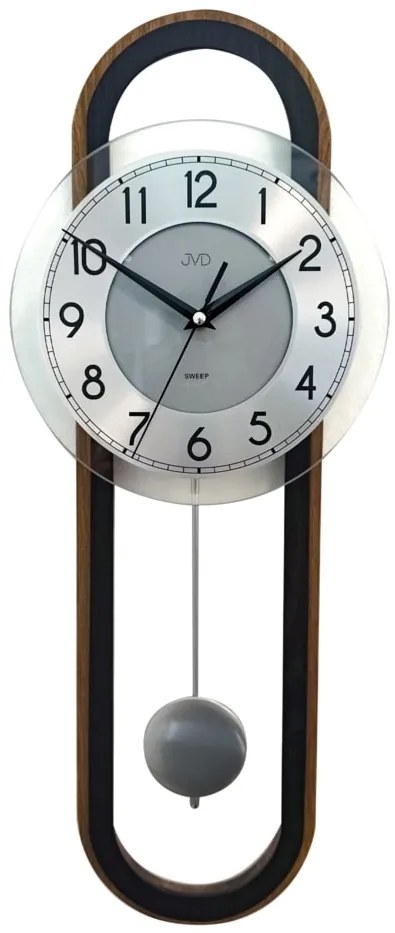 Kyvadlové nástenné hodiny JVD NS22010/78 – 60 cm, elegantné drevo a tichý chod