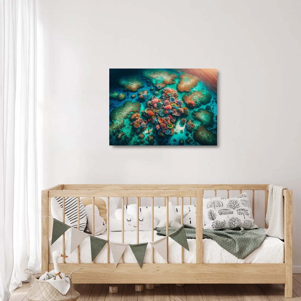 Sklenený obraz - Pohľad na more (70x50 cm)