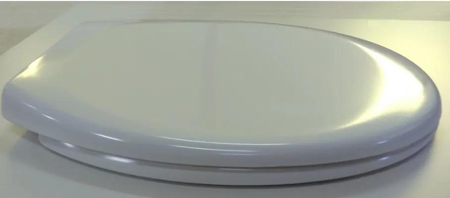 Cersanit President, antibakteriálne toaletné sedátko z duroplastu s pomalým zatváraním, biela, K98-0074