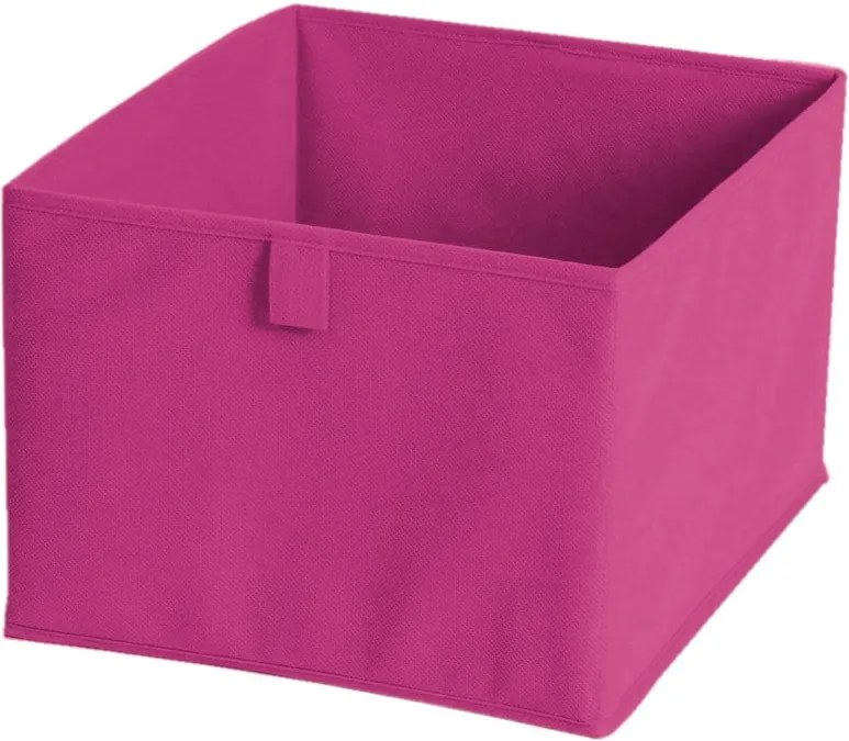 Ružový textilný úložný box JOCCA, 30 × 30 cm
