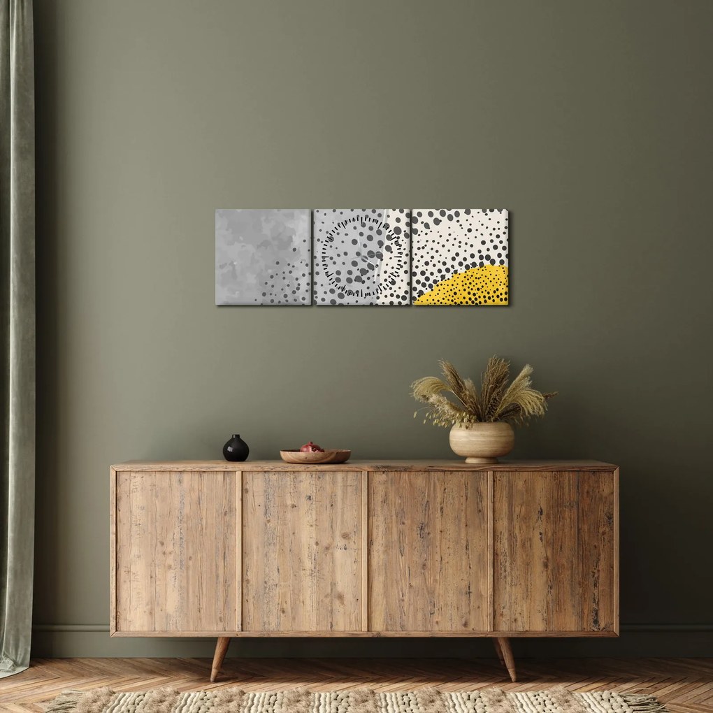 Obraz - Abstraktná maľba pláže N⁰3 (s hodinami) (90x30 cm)