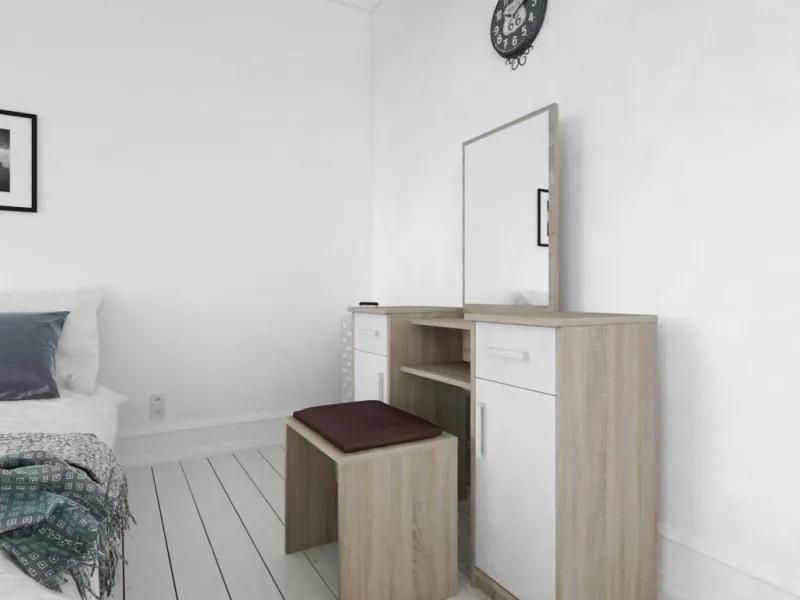 Toaletný stolík Lushe s taburetom - kombinácia farieb