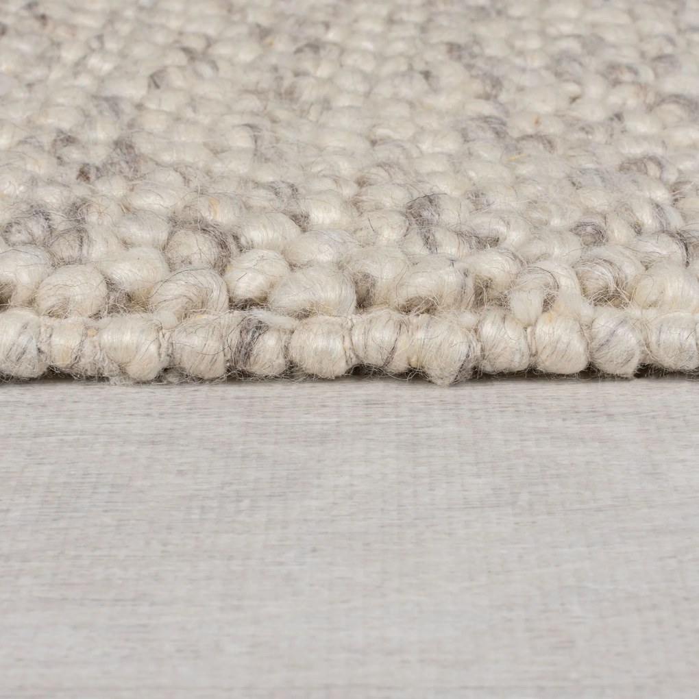 Flair Rugs, Ručne tkaný behúň Minerals Border Natural, 60x230, béžová, chodba / predsieň