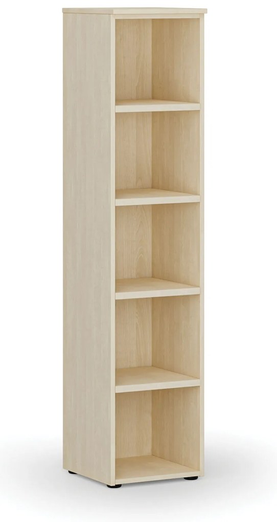 Kancelársky regál PRIMO WOOD, 400 x 420 x 1781 mm, breza