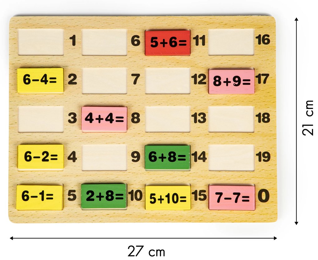 EcoToys Drevené vzdelávacie kocky - Matematika