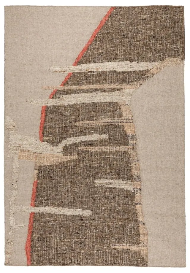Hnedý/béžový vlnený koberec 200x300 cm Briton – Dutchbone