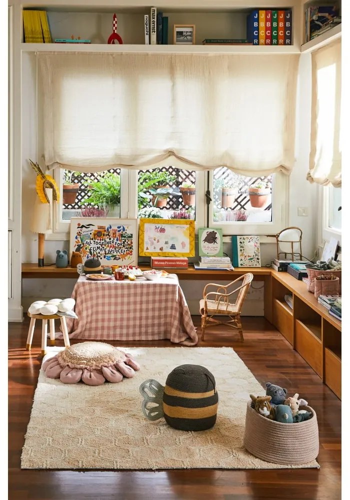 Okrovožltý prateľný ručne tkaný bavlnený koberec 140x200 cm Sweet Honey – Lorena Canals