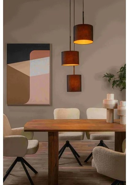 Lucide 45409/13/30 - Luster na lanku MAYA 3xE27/40W/230V čierna