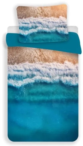 3D obliečky z mikrovlákna PARADISE BEACH, modré Rozmer obliečky: 70 x 90 cm | 140 x 200 cm
