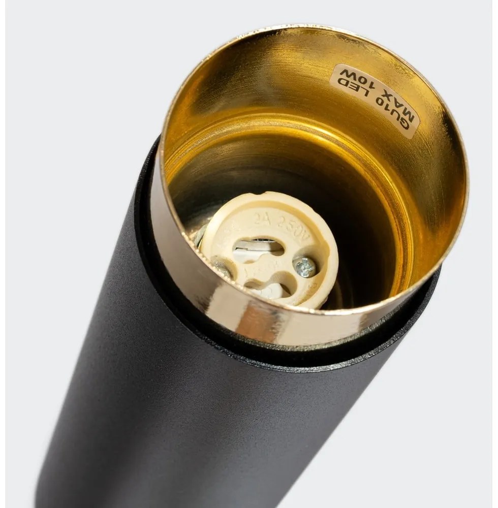 Stropné svietidlo v čierno-zlatej farbe Crown – Sollux