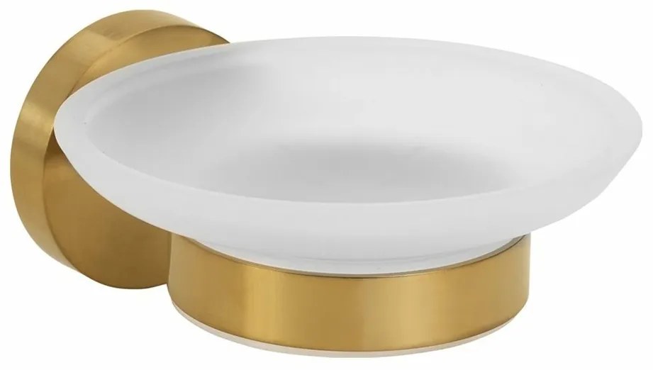 Sapho XR803GB X-Round Gold mydlovnička, mliečne sklo/zlatá