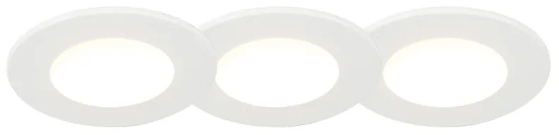 Sada 3 kúpeľňových zapustených bodových svetiel okrúhle LED 5W biele vodotesné - Blanca
