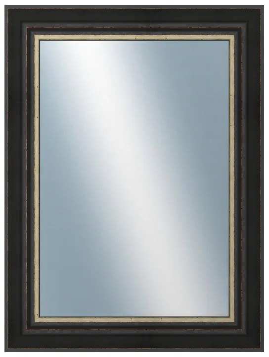 DANTIK - Zrkadlo v rámu, rozmer s rámom 60x80 cm z lišty GREECE čierna (2641)