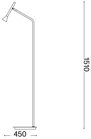 Ideal Lux - LED Stojacia lampa DIESIS LED/4,5W/230V CRI 95 čierna