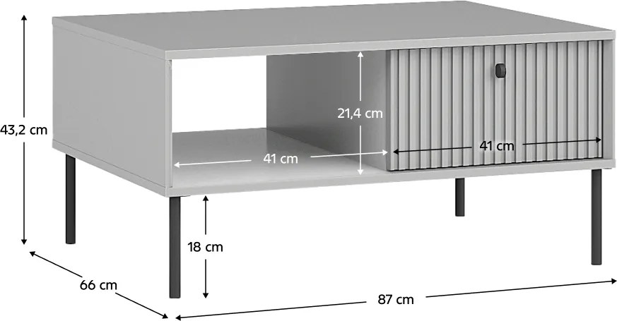 Konferenčný stolík ARIS, sivá